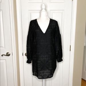 Capulet Revolve Black Jacquard Tunic Mini Dress Small